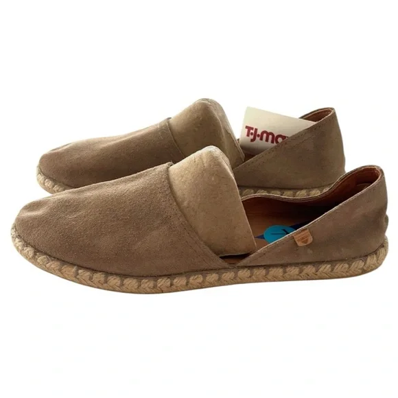 NWT Verbenas Tan Brown Espadrille Leather Loafers SZ 7.5 - Picture 12 of 12